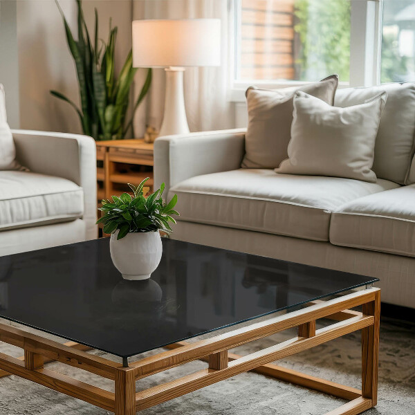 Stolová doska Hladký čierny štýl