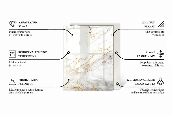 Stolová doska Žilkový mramorový vzor