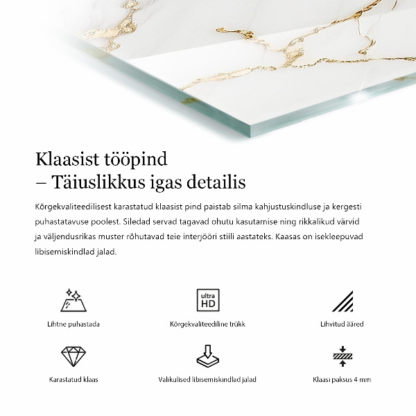 Stolová doska Mramorový vzor s jemnými žilami