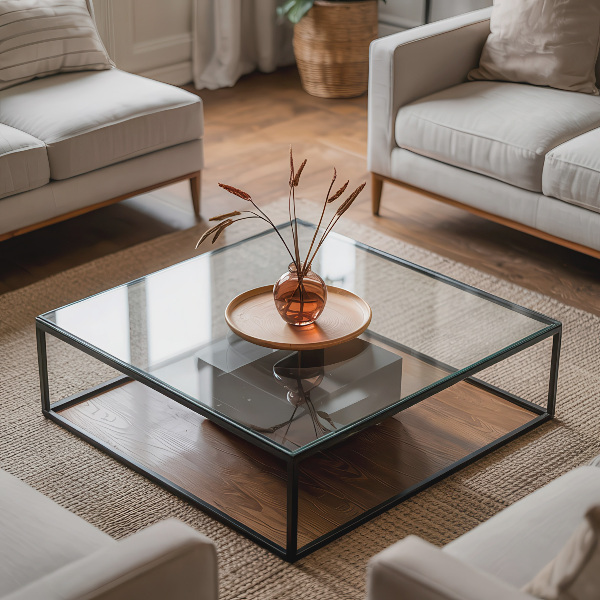 Obdĺžniková stolová doska priehľadná