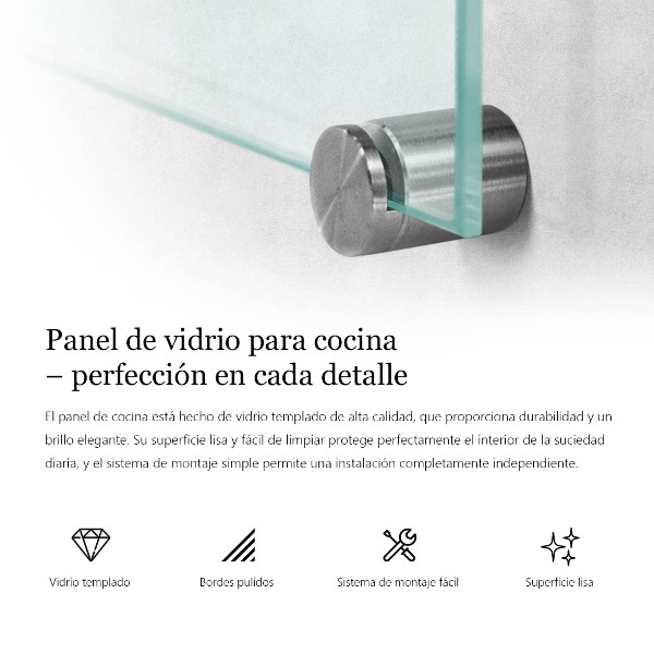 Transparentný zástena do kuchyne 100x30 cm