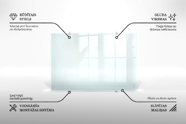 Sklenená zástena do kuchyne transparentný 100x50 cm