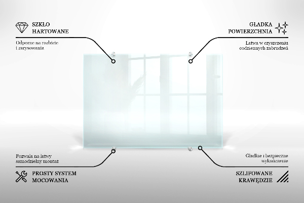 Sklenená zástena do kuchyne transparentný 100x50 cm