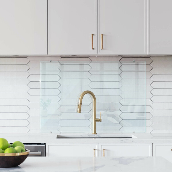 Transparentný sklenená zástena do kuchyne 100x70 cm