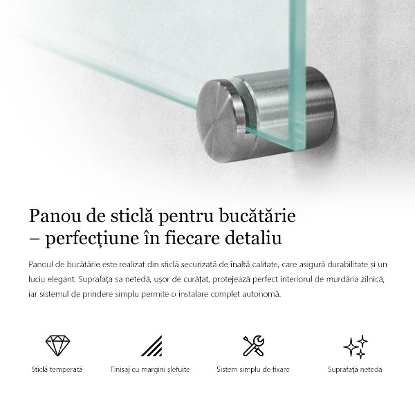 Obklad za kuchynskú linku transparentný 120x60 cm