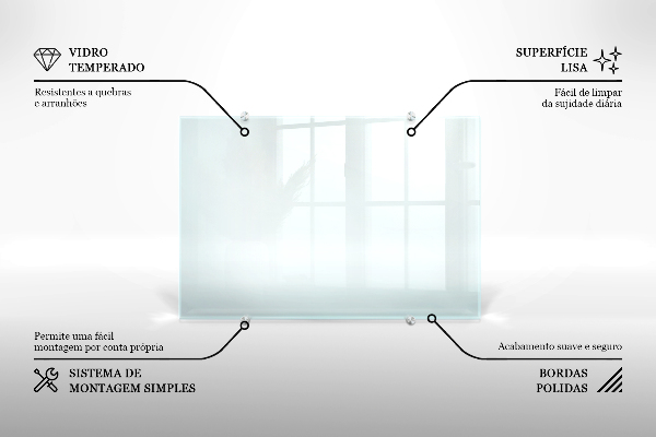 Transparentný obklad za kuchynskú linku 125x50 cm