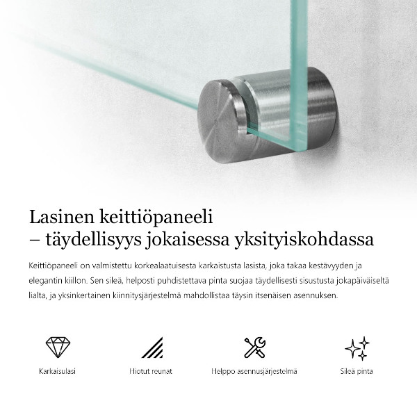 Obklad do kuchyne transparentný 60x40 cm