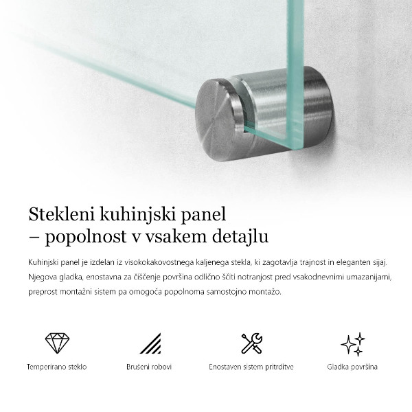 Obklad do kuchyne transparentný 60x40 cm