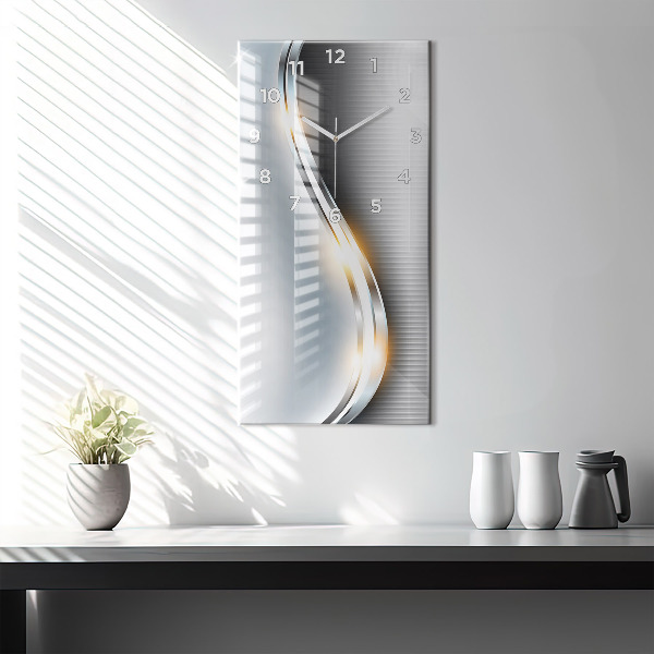 Vertikálne hodiny Kovová abstrakcia