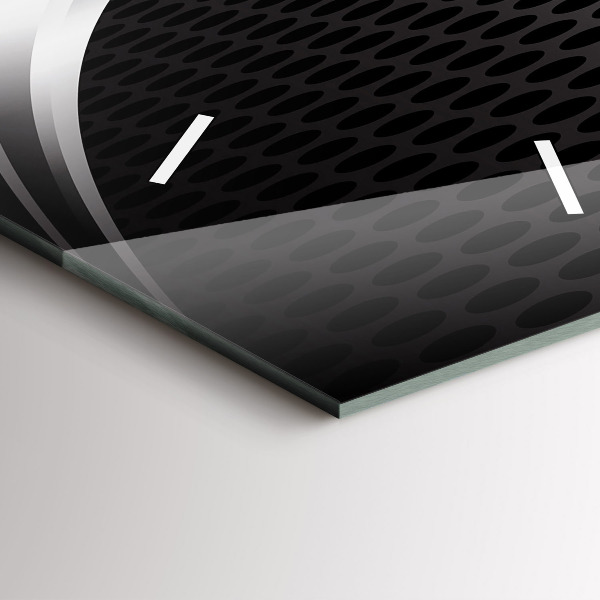 Vertikálne hodiny Black metalová abstrakcia