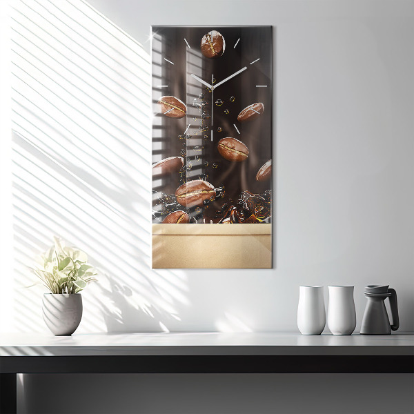 Vertikálne hodiny Horúca káva