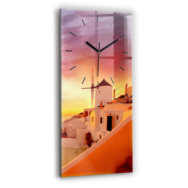 Vertikálne hodiny Starý veterný mlyn na Santorini