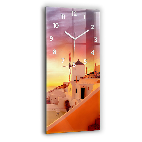 Vertikálne hodiny Starý veterný mlyn na Santorini
