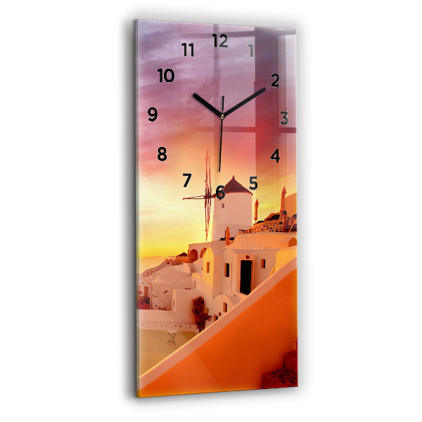 Vertikálne hodiny Starý veterný mlyn na Santorini