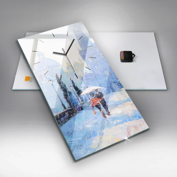 Vertikálne hodiny Olejové umenie