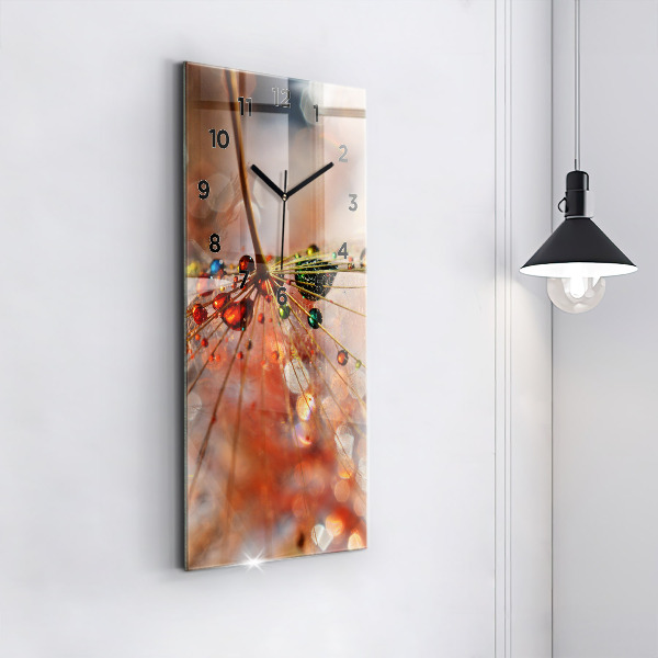 Vertikálne hodiny Púpava s rosou