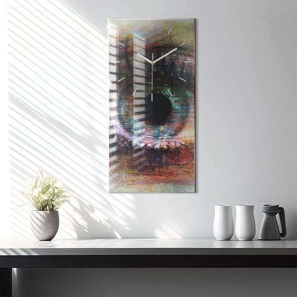 Vertikálne hodiny Street Art Eye