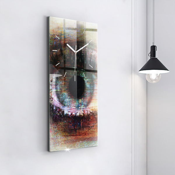 Vertikálne hodiny Street Art Eye