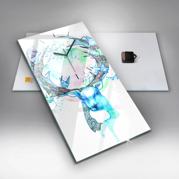 Vertikálne hodiny Ilustrácia jeleňa