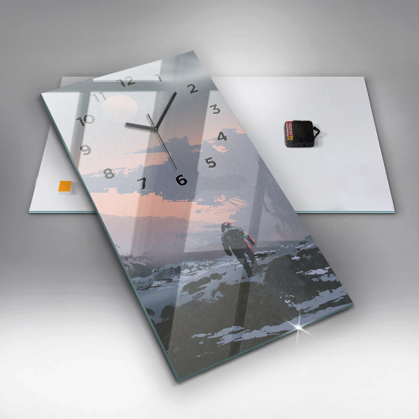 Vertikálne hodiny Astronauti Mliečna dráha