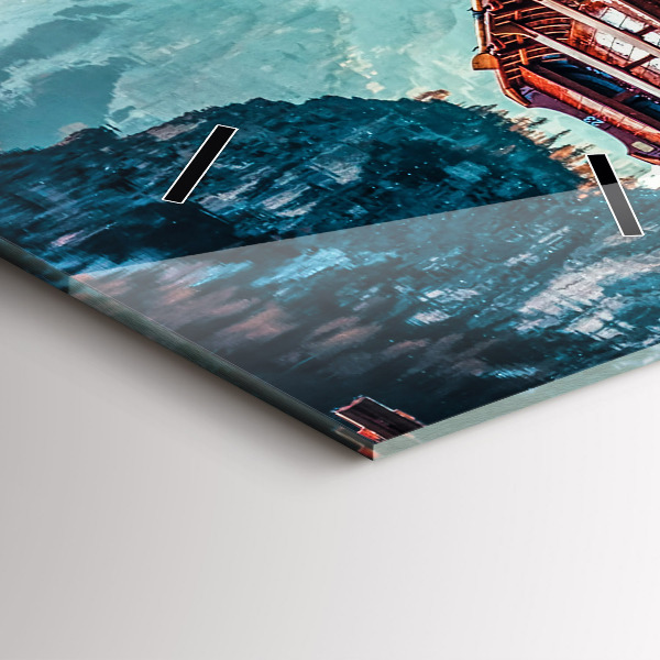 Vertikálne hodiny Most a jazero