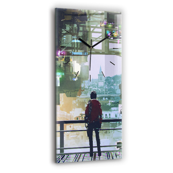 Vertikálne hodiny Kyberpunk