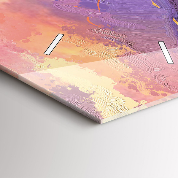 Vertikálne hodiny Lúka pri západe slnka