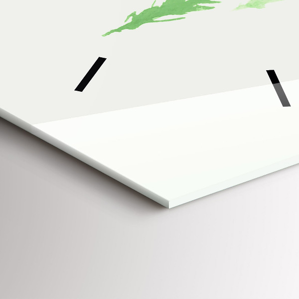 Vertikálne hodiny Zelená lesná maľba