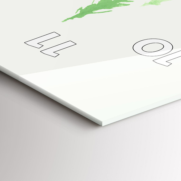 Vertikálne hodiny Zelená lesná maľba