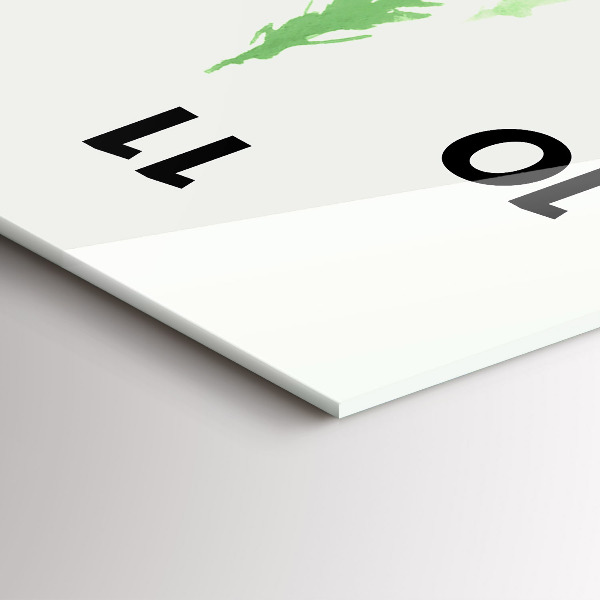 Vertikálne hodiny Zelená lesná maľba