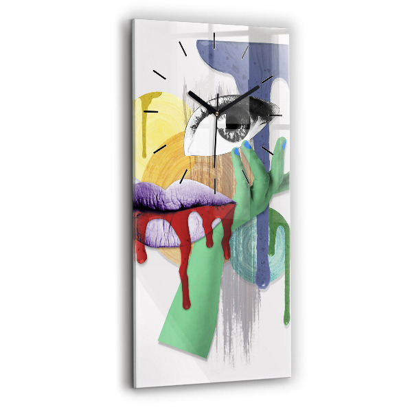Vertikálne hodiny Surrealistická koláž