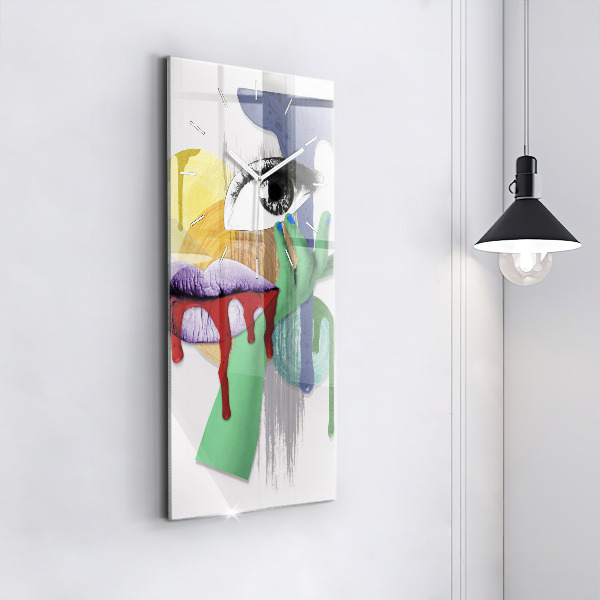 Vertikálne hodiny Surrealistická koláž