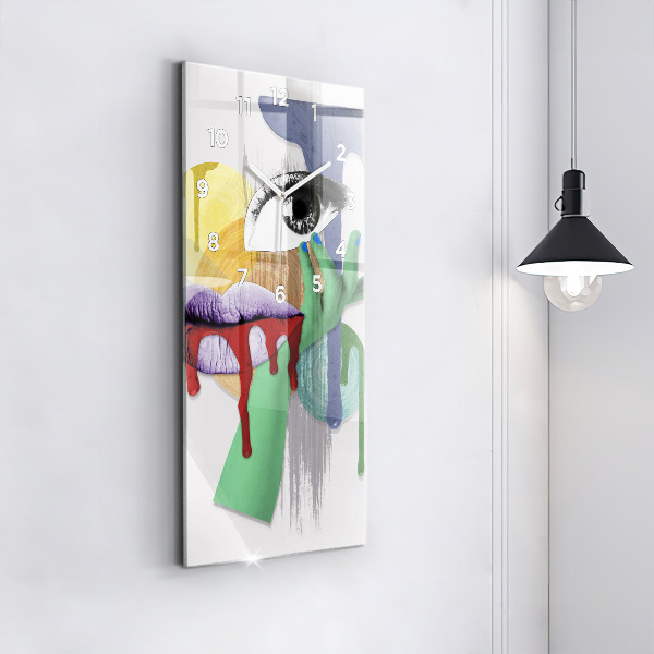 Vertikálne hodiny Surrealistická koláž