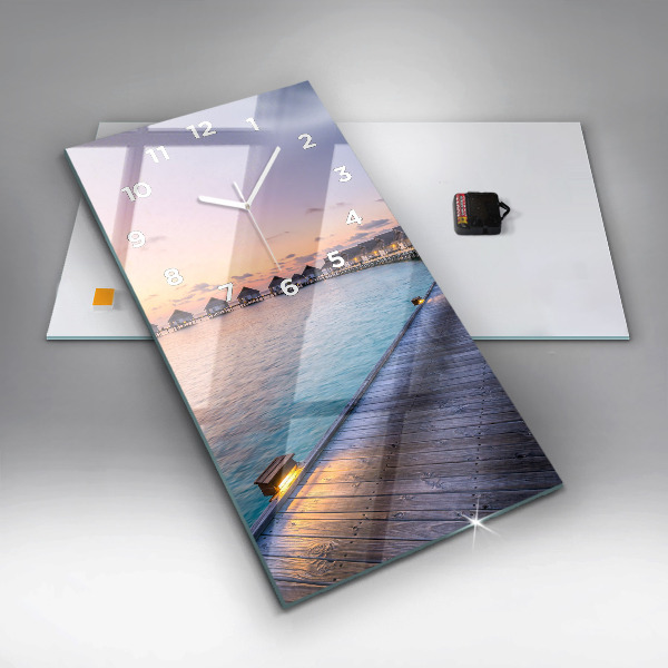 Vertikálne hodiny Západ slnka na Maldivách