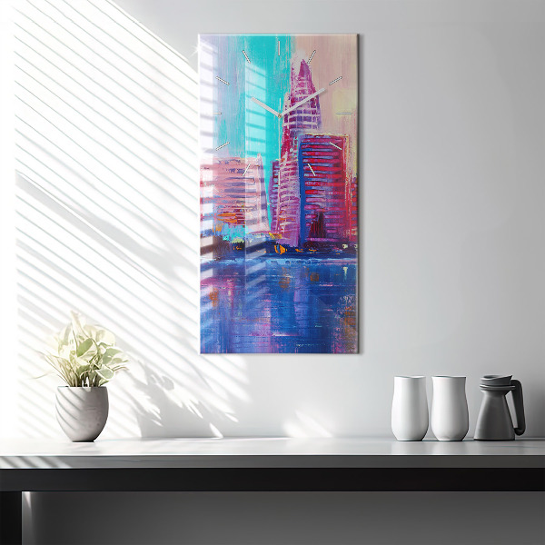 Vertikálne hodiny Abstrakcia mrakodrapov