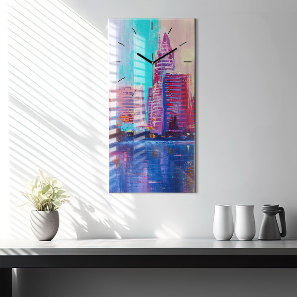 Vertikálne hodiny Abstrakcia mrakodrapov