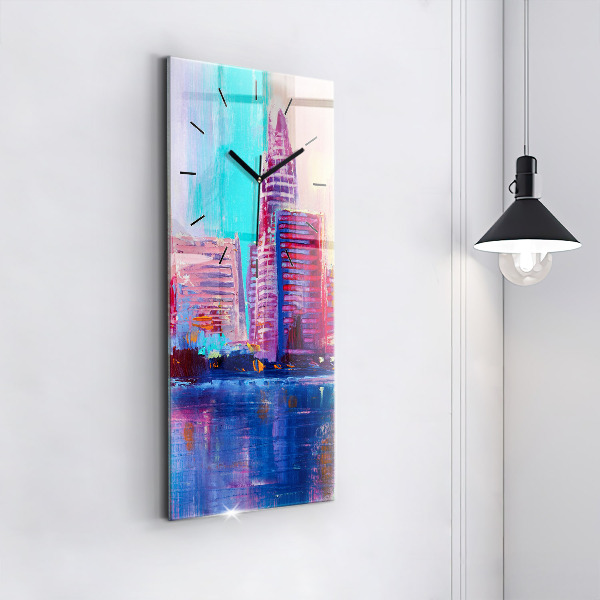 Vertikálne hodiny Abstrakcia mrakodrapov