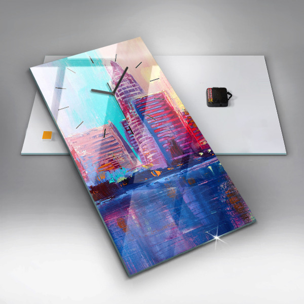 Vertikálne hodiny Abstrakcia mrakodrapov