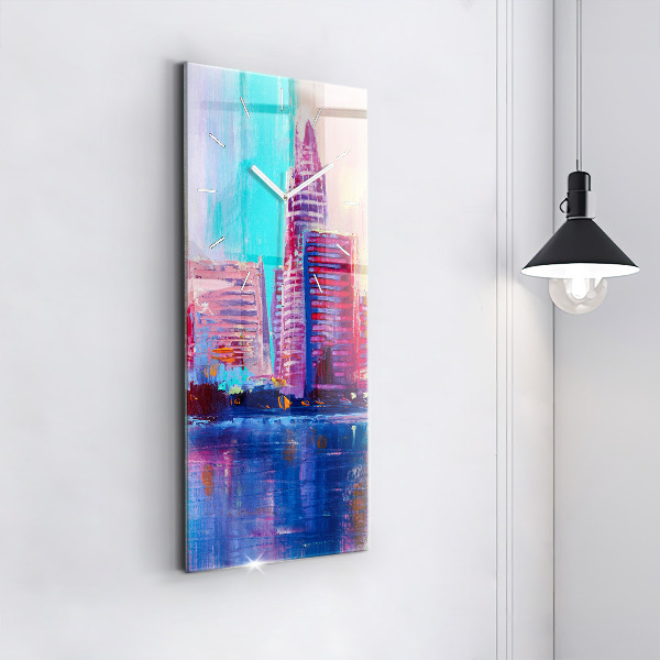 Vertikálne hodiny Abstrakcia mrakodrapov