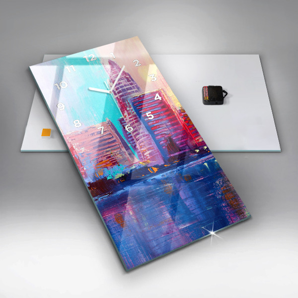 Vertikálne hodiny Abstrakcia mrakodrapov