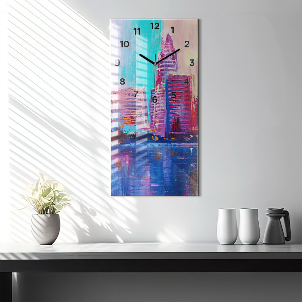 Vertikálne hodiny Abstrakcia mrakodrapov