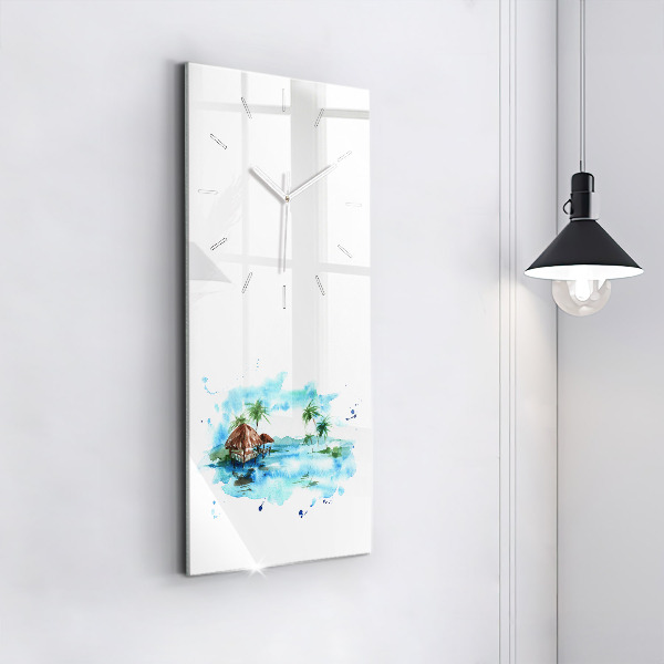 Vertikálne hodiny Obrázok pustého ostrova