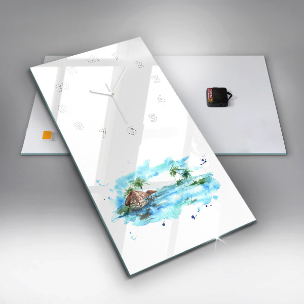 Vertikálne hodiny Obrázok pustého ostrova