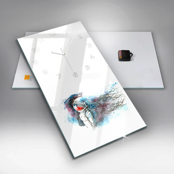 Vertikálne hodiny Abstrakcia astronautov