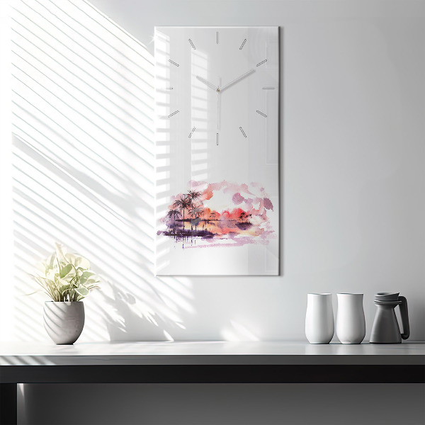 Vertikálne hodiny Tropická Krajina