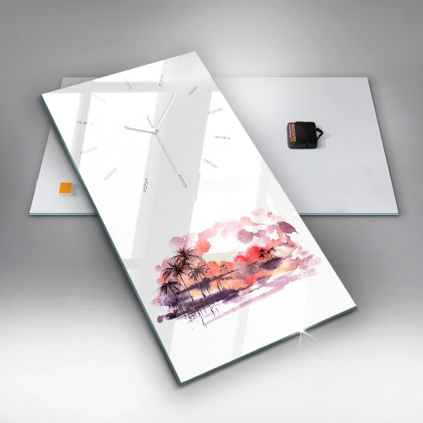 Vertikálne hodiny Tropická Krajina