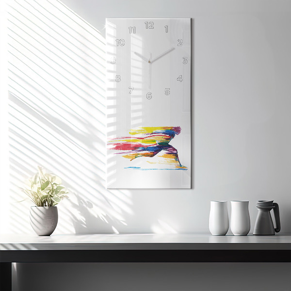 Vertikálne hodiny Ilustrácia bežca
