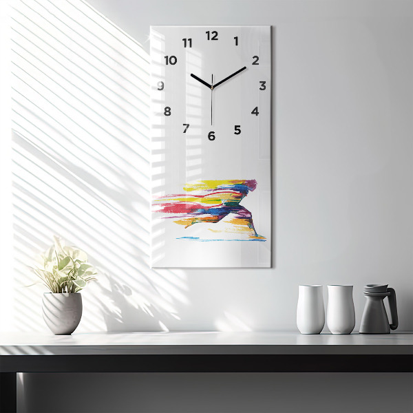 Vertikálne hodiny Ilustrácia bežca