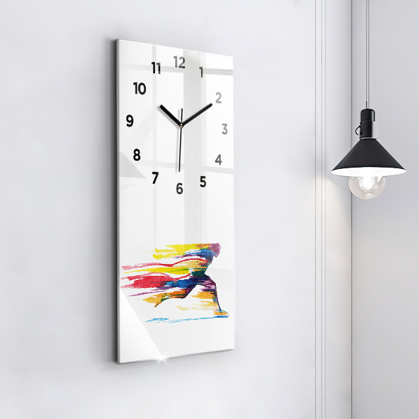 Vertikálne hodiny Ilustrácia bežca