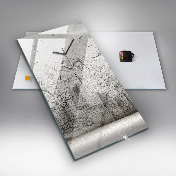 Vertikálne hodiny Náčrt mesta